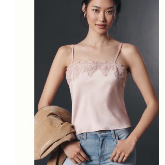 Anthropologie Blush Lace Cami - Nwt